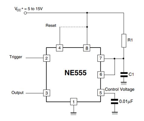 NE555N Timer: Pinout, Datasheet, and Schematic Diagram