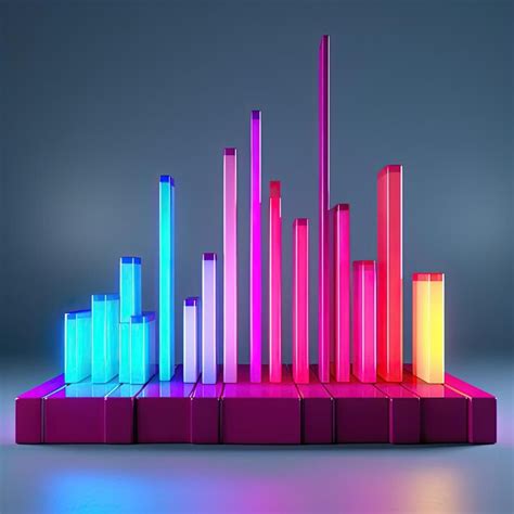 Premium AI Image | colorful bar graph with light bulbs