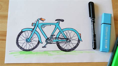 Easy Bicycle Drawing at GetDrawings | Free download