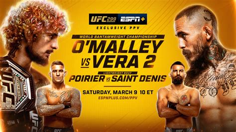 UFC 299: O’Malley vs. Vera 2 | Saturday, March 9 - ESPN Press Room U.S.