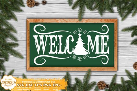 Christmas Sign SVG | Welcome sign Svg | christmas tree - DIDIKO designs