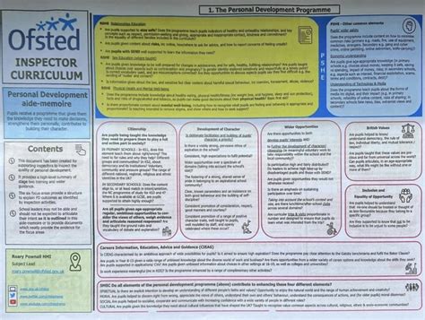 The 'leaked' Ofsted Cribsheet for Personal Development | Outstanding ...