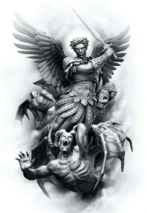 Archangel Michael Tattoo Drawings - Drawing.rjuuc.edu.np