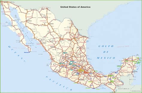 Mexico road and highways map - Ontheworldmap.com