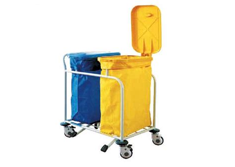 Double Baskets Medical Trolley Hospital Metal Laundry Cart , Dressing ...