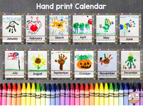 Handprint Calendar | Love Those Kinders