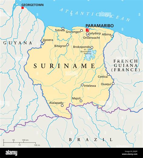 Suriname On World Map