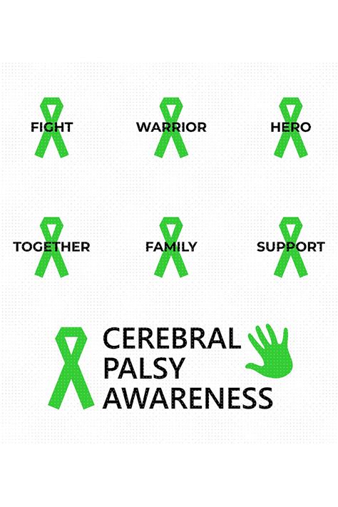 Awareness Ribbons Svg Clipart Cerebral Palsy Png Cerebral - Etsy | Clip ...