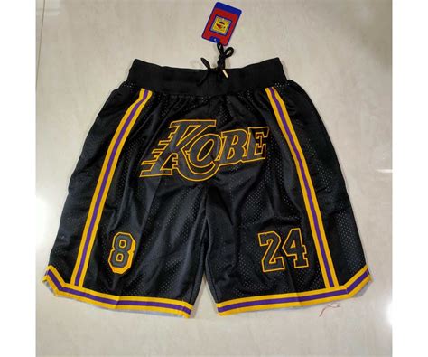 Kobe Bryant Los Angeles Lakers Black Basketball Shorts - justdonshorts