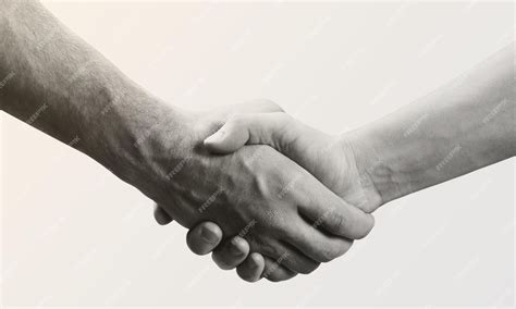 Premium Photo | Business agreement handshake . black and white