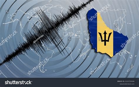 Seismic Activity Earthquake Barbados Map Richter Stock Illustration ...