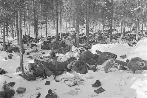 The remains of a Soviet unit cut off, surrounded, frozen, and starved ...