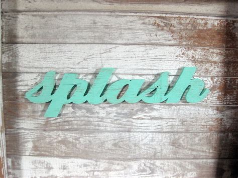 Splash word wood sign beach decor cottage coastal by seasawsign