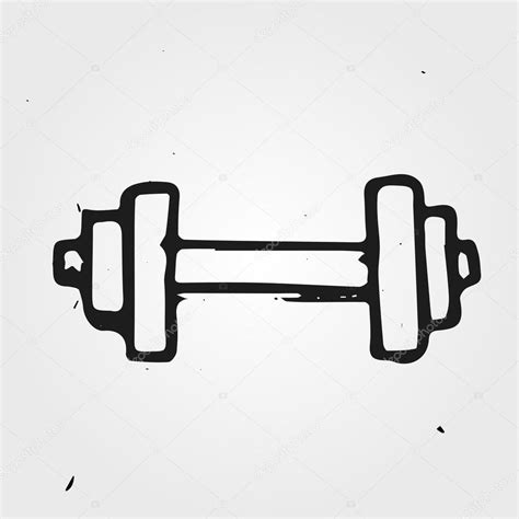 Cartoon dumbbell — Stock Vector © dimgroshev #36587289