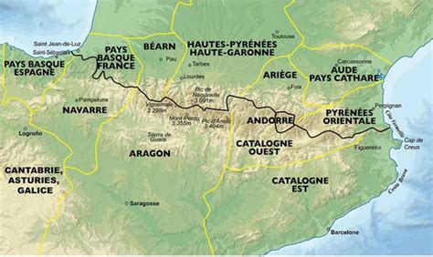 Pyrenees France Map