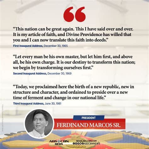 Ferdinand Marcos Sr., who ruled the Philippines for 20 years, gave a ...