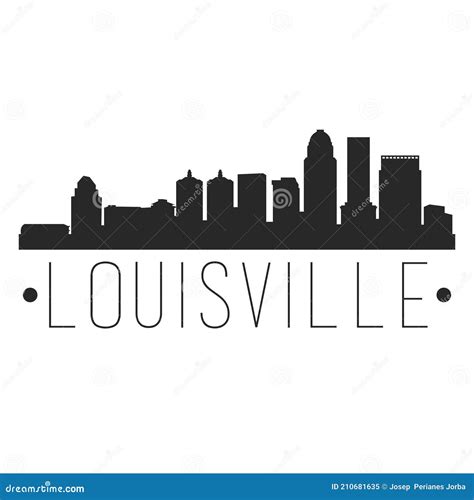 Louisville Kentucky Skyline. Silhouette City Design Vector Famous ...