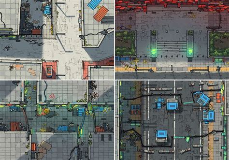 Cyberpunk Street Assets Pack | Maps & Assets by 2-Minute Tabletop | Cyberpunk city, Modern map ...