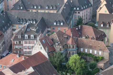 BELFORT, FRANCE - SEPTEMBER 30, 2017: An Aerial View Of Belfort With The Cathedral Of Saint ...