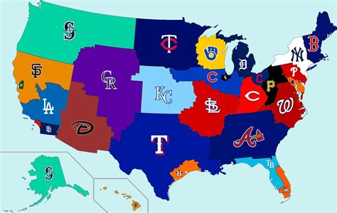 Working On Photoshop Skills; Made A Geographic MLB Fanbases Map : r ...