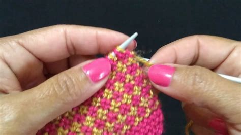 Two Colour Knitting Pattern - YouTube