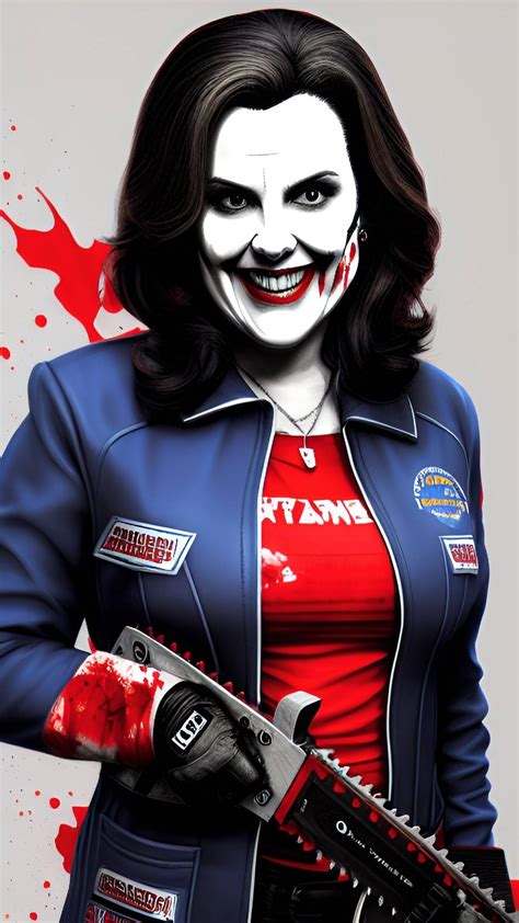 Gretchen Whitmer with Chainsaw and jacket by Walogreen on DeviantArt