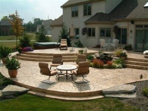 Tiered Patio Designs Stamped Concrete - JHMRad | #173461