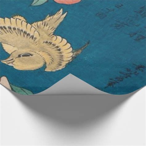 Hokusai Peonies and Canary Vintage GalleryHD Wrapping Paper | Zazzle