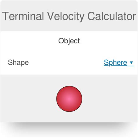 Terminal Velocity Examples