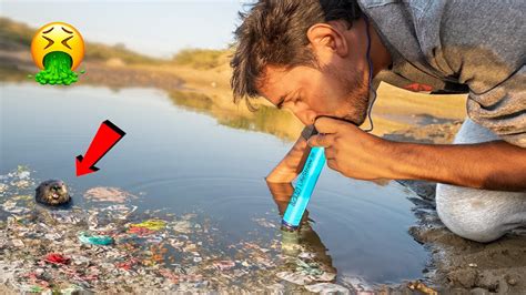 Drinking Dirty Water With Lifestraw - You Can Use This In Emergency ...