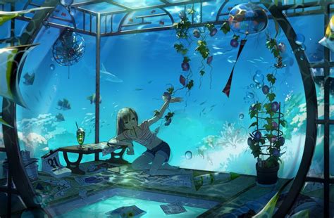 Anime Underwater Wallpapers - Top Free Anime Underwater Backgrounds ...