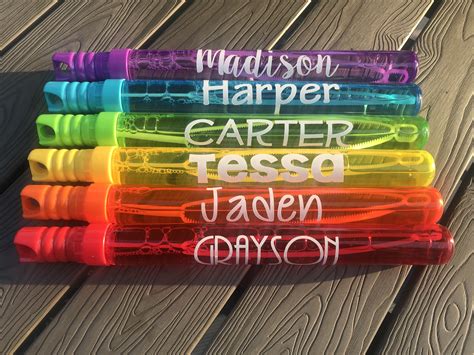 Personalized bubble wands | Bubble birthday, Halloween party themes, Bubble wands