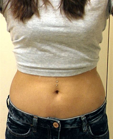 two dermals above the belly button | Belly button piercing jewelry ...