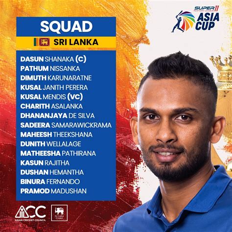 Sri Lanka squad for Asia cup 2023 : r/Cricket