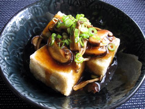 Agedashi Tofu Mushroom Sauce – Hiroko's Recipes