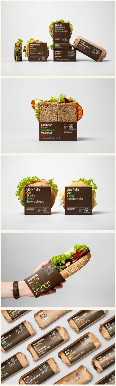 Food packaging design, Sandwich packaging, Takeaway packaging