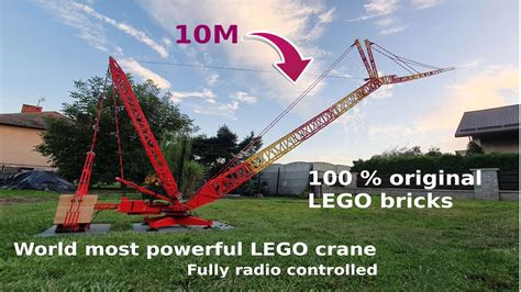 World biggest LEGO crane 10m tall lego crane - YouTube