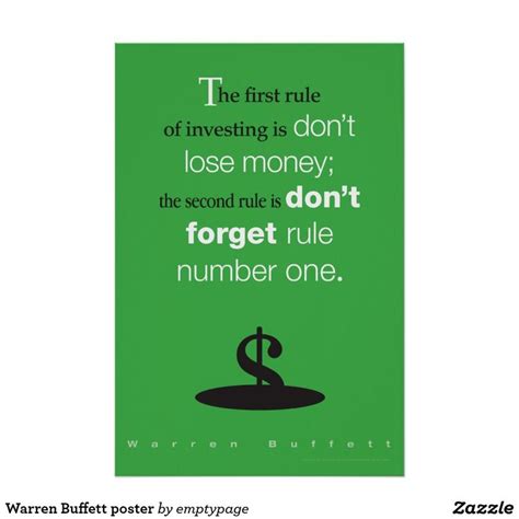 Warren Buffett poster | Zazzle | Warren buffett, Warren, Lost money