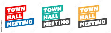 Town Hall Meeting Stock Vector | Adobe Stock