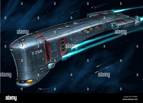 Concept Art Painting of Space Ship Stock Photo - Alamy