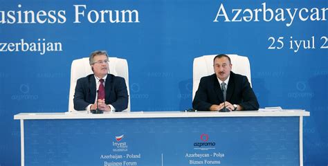 Speech by Ilham Aliyev at the Azerbaijani-Polish Business Forum ...