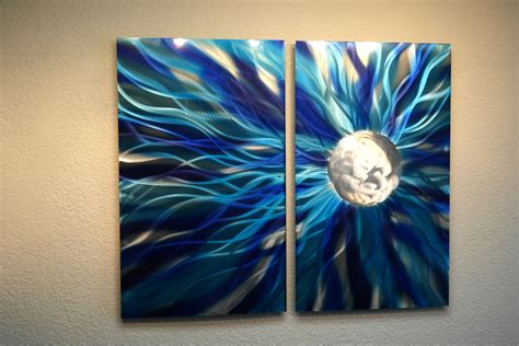 Solare Blue - Abstract Metal Wall Art Contemporary Modern Decor · Inspiring Art Gallery · Online ...