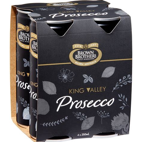 Brown Brothers Prosecco Can 250ml X4 Pack | Woolworths