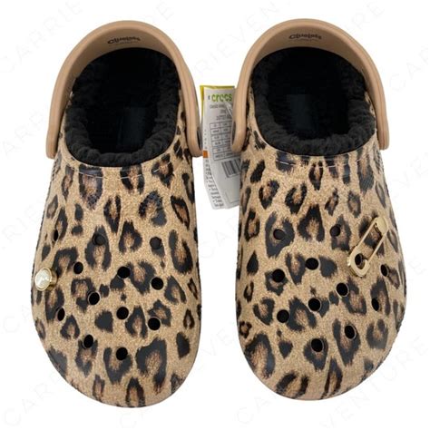 CROCS | Shoes | Crocs X Clueless Limited Edition The Amber Leopard Print Classic Lined Clogs 8 ...