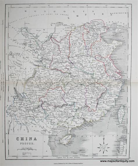 China Proper - Antique Maps and Charts – Original, Vintage, Rare Historical Antique Maps, Charts ...