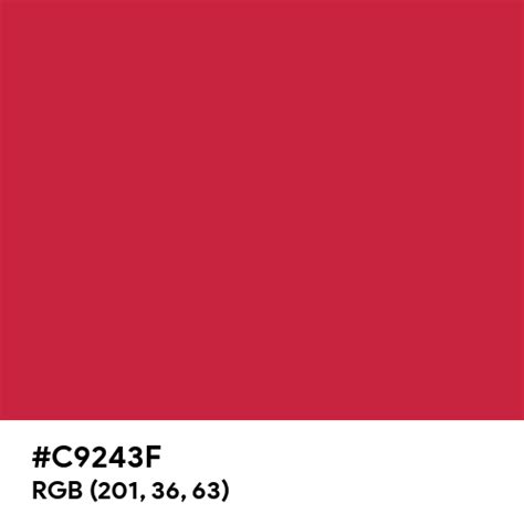 Cardinal CMYK color hex code is #C9243F