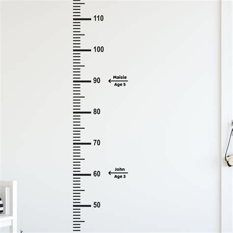 Wall Sticker HEIGHT CHART 190cm Matt Black Kids Childrens - Etsy UK