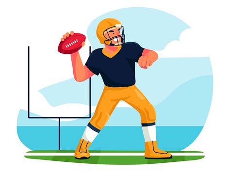 American Football Player Illustration (AI)