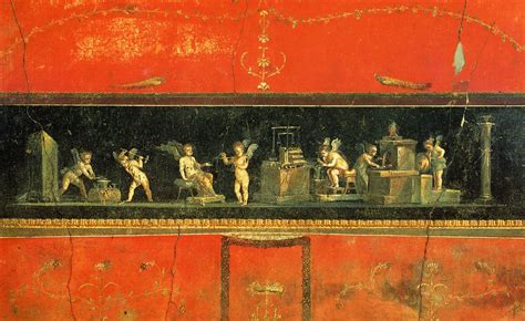 House Of The Vettii Paintings Frieze of vettii cupids | Oudheid, Muurschildering, Fresco