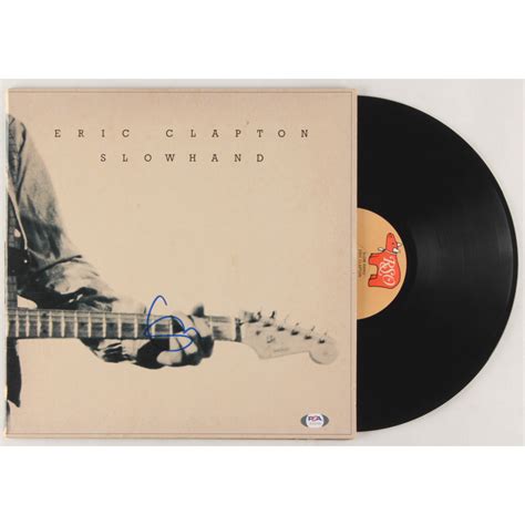 Eric Clapton Signed "Slowhand" Vinyl Record Album Cover (PSA LOA ...